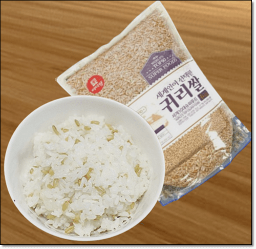 귀리쌀과 귀리밥