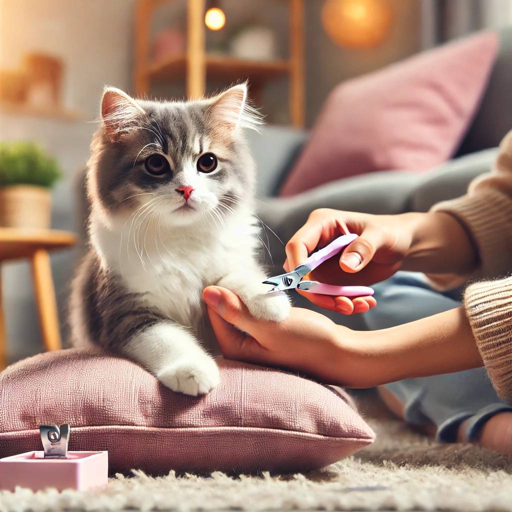 고양이 발톱 짜르는