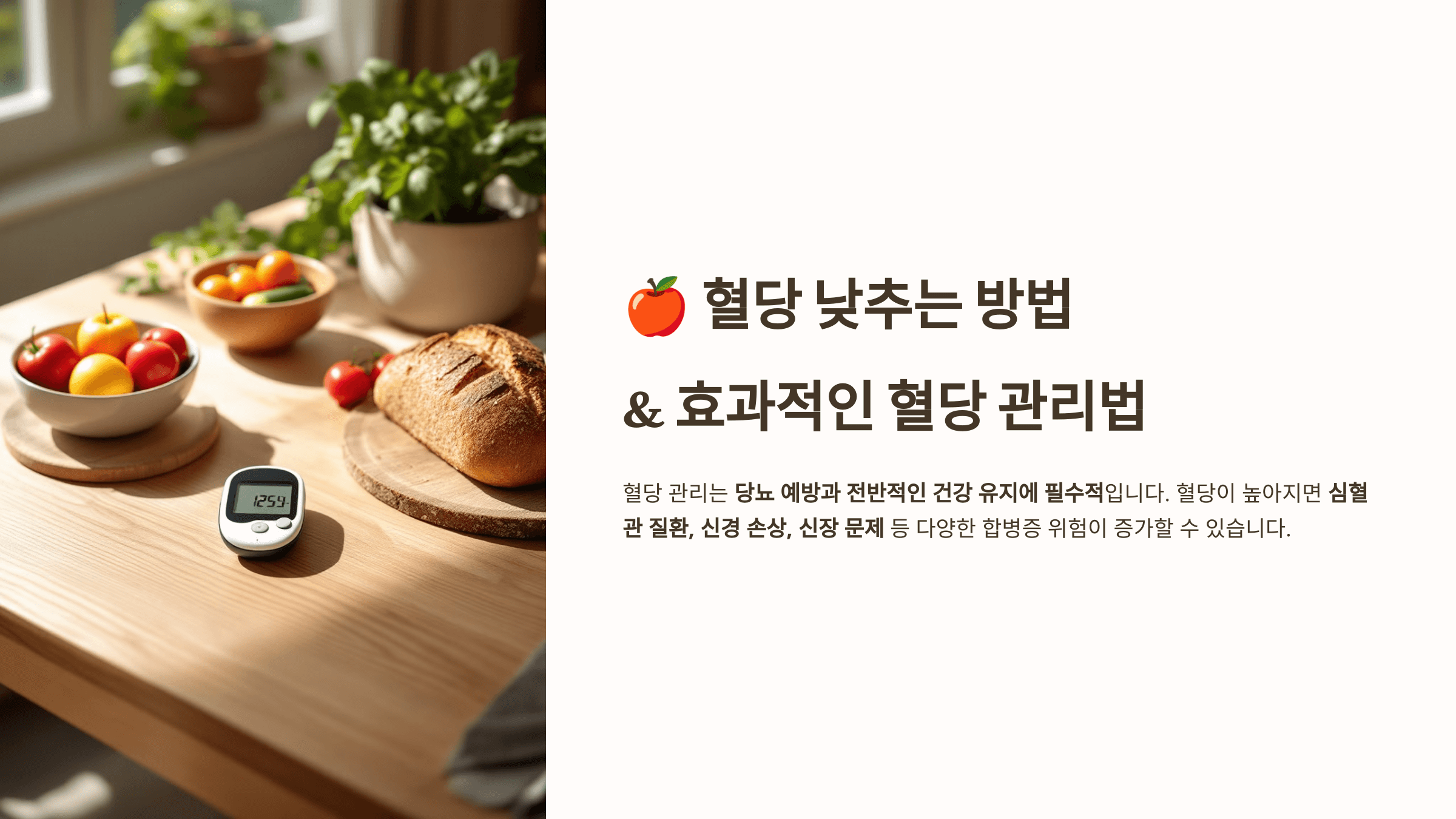 혈당과 관련된 사진입니다.