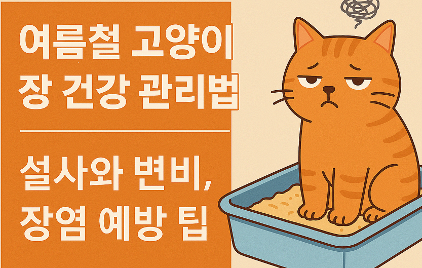 여름철 고양이 장 건강 관리법 &ndash; 설사와 변비, 장염 예방을 위한 식사와 습관
