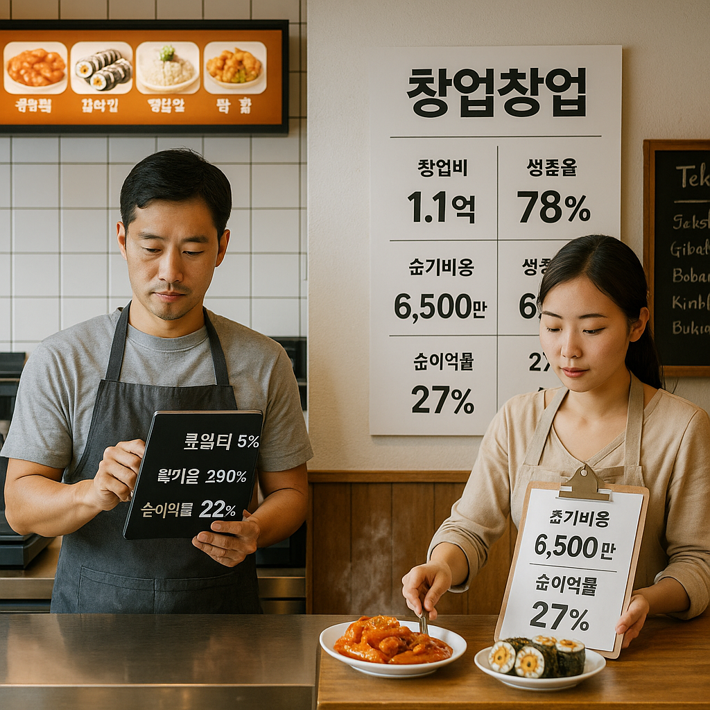 분식 프랜차이즈 vs 개인창업 수익 비교