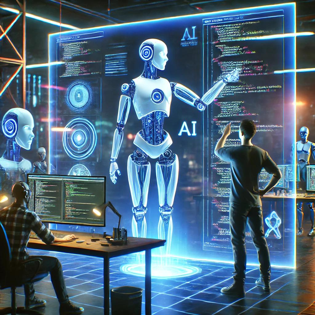 ai를 이용하여 게임을 개발하는 모습