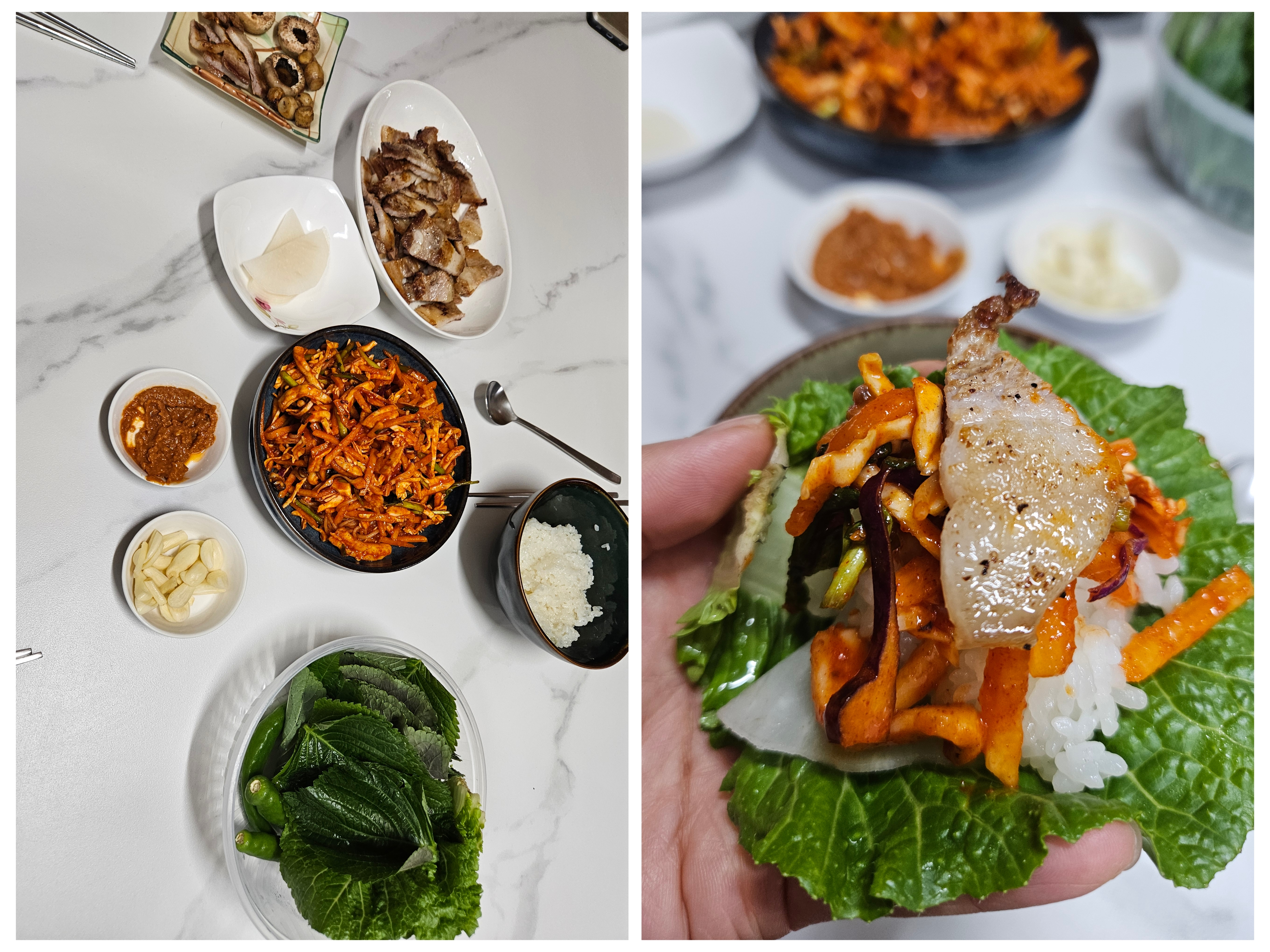 여행 후 집에서 간편하게 차려 먹은 반고개 무침회 밀키트 요리