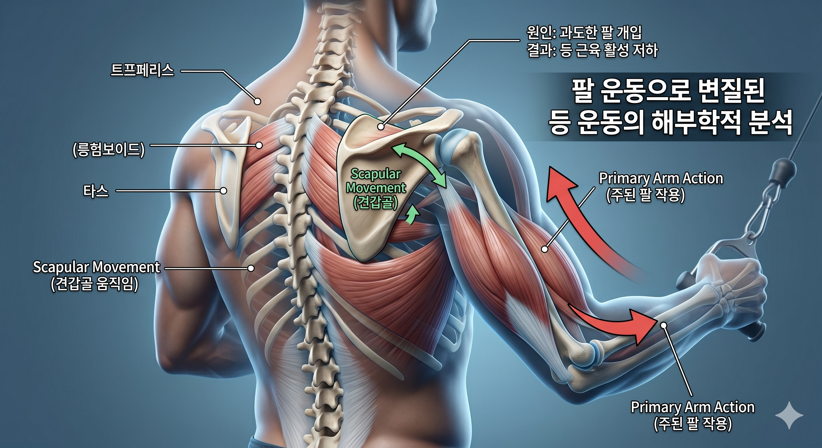 왜 등 운동은 할수록 팔만 발달하는가