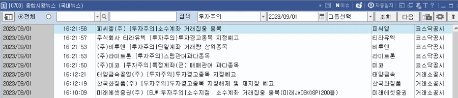 투자주의 -예시