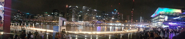 록스의 끝 서큘러키에서 바라본 시드니의 야경