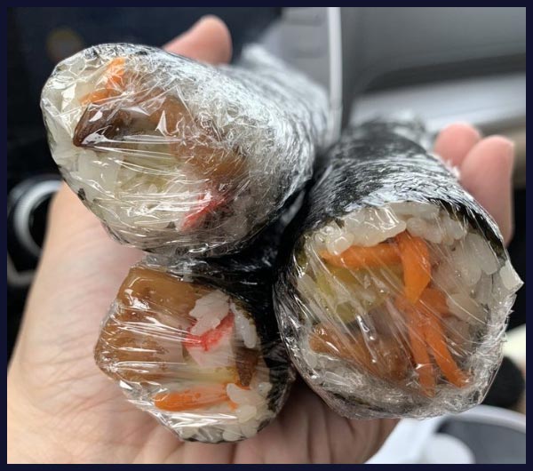 아세안 식품 김밥 사진 이미지