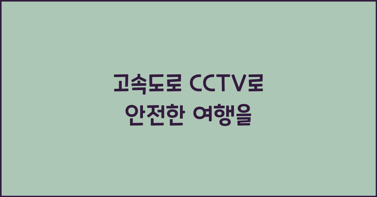 고속도로 cctv