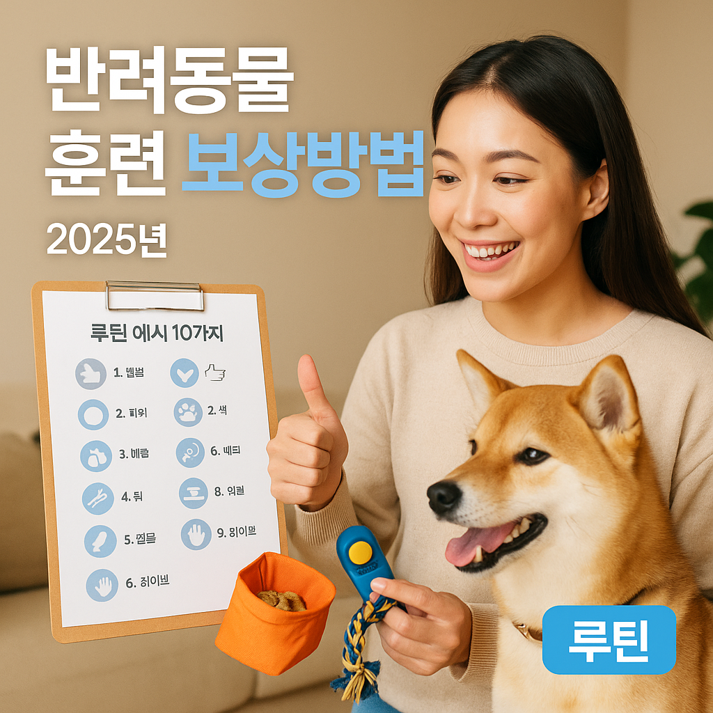 반려동물 훈련 보상방법 2025년 | 간식·칭찬·놀이 예시 10가지 루틴