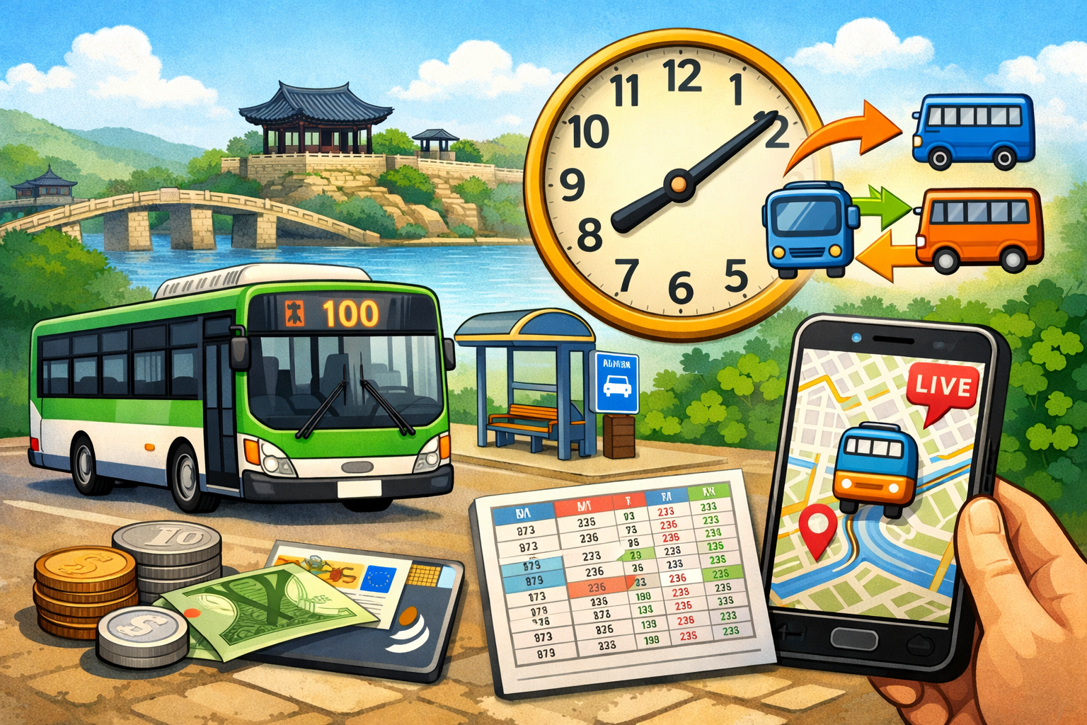 진주 시내버스 시간표 확인 방법|요금·환승시간·실시간 도착정보 총정리 관련 사진