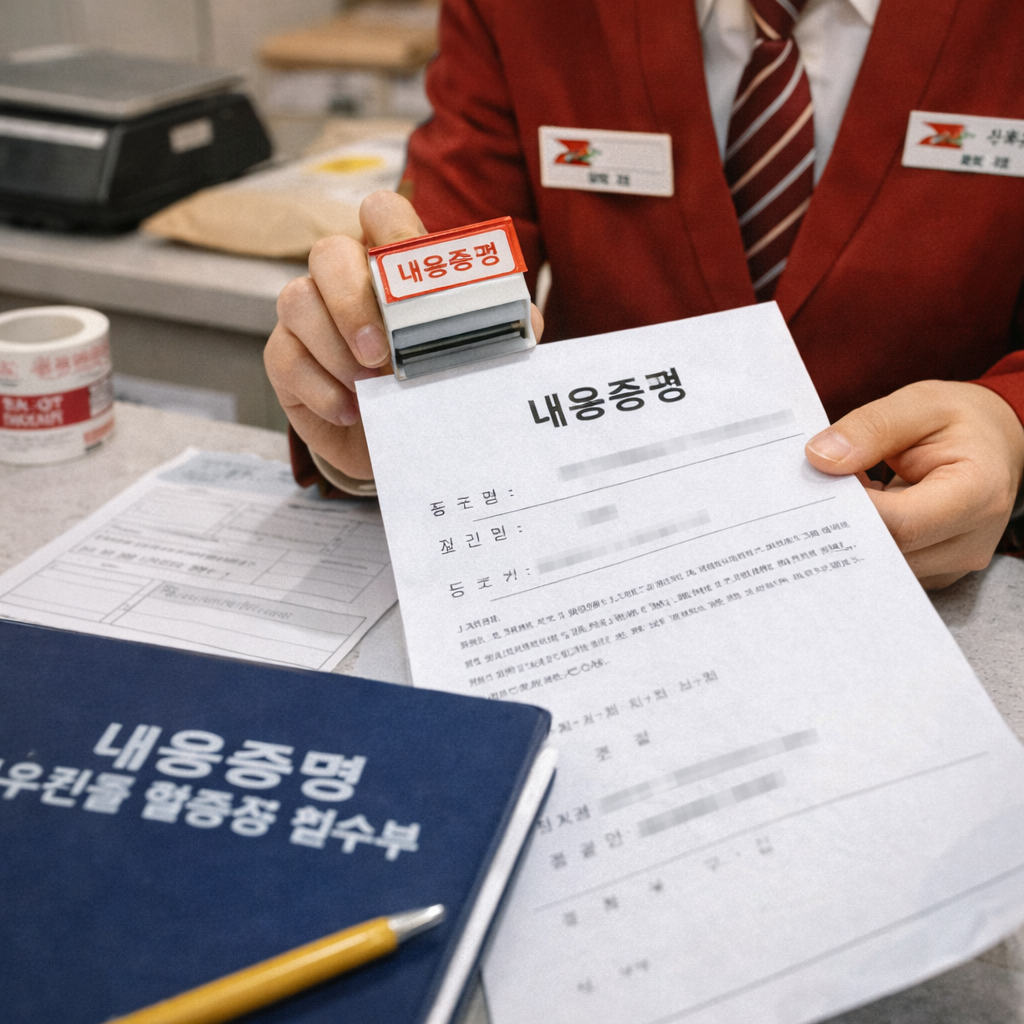 내용증명발송장면