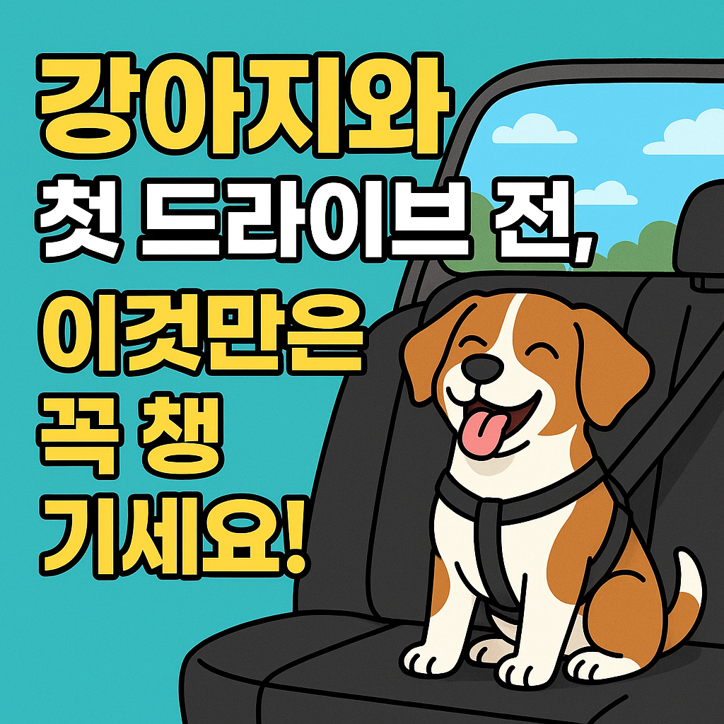 강아지와 첫 드라이브