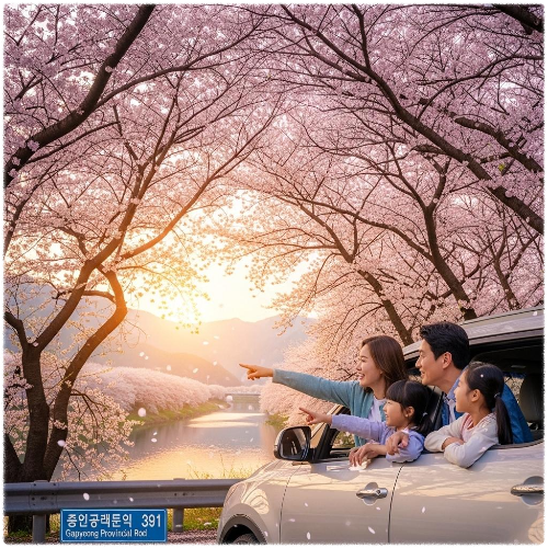 광주 남한산성 벚꽃 드라이브 코스 성벽 봄 풍경 경기도