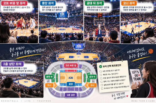 농구 경기장 좌석은 어디가 좋을까? 처음 직관할 때 자리 고르는 방법
