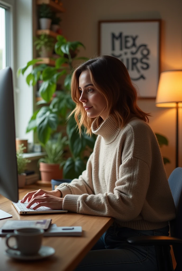 컴퓨터 앞에서 일하는 직장인 이미지