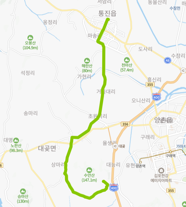 김포-77-2번-버스-노선-지도