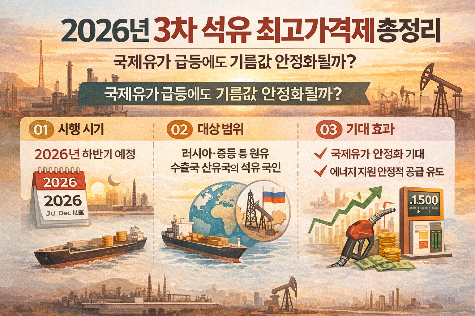 2026년 3차 석유 최고가격제 총정리 ❘ 국제유가 급등에도 기름값 안정화될까?