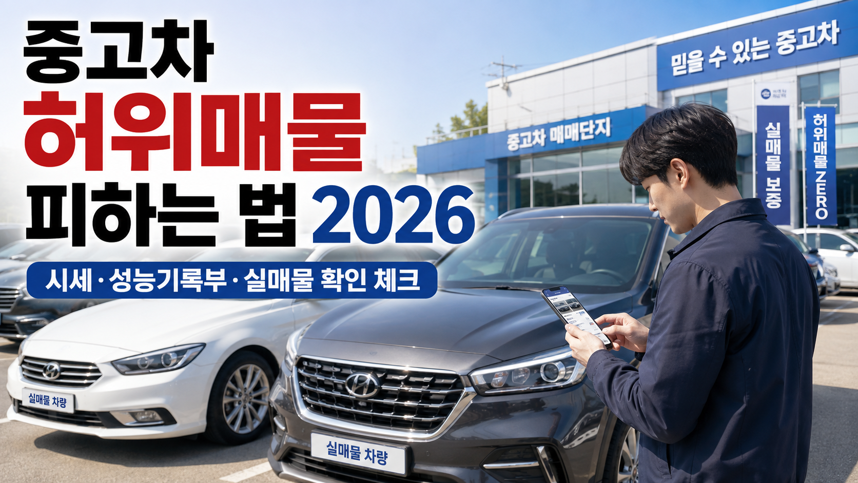 중고차 허위매물 피하는 법 2026｜자동차365 시세&middot;침수&middot;성능기록부 조회방법