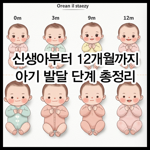 신생아부터 12개월까지 아기 발달 단계 총정리