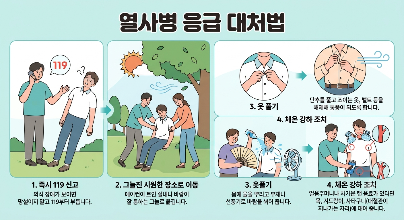 열사병 응금 처치 방법