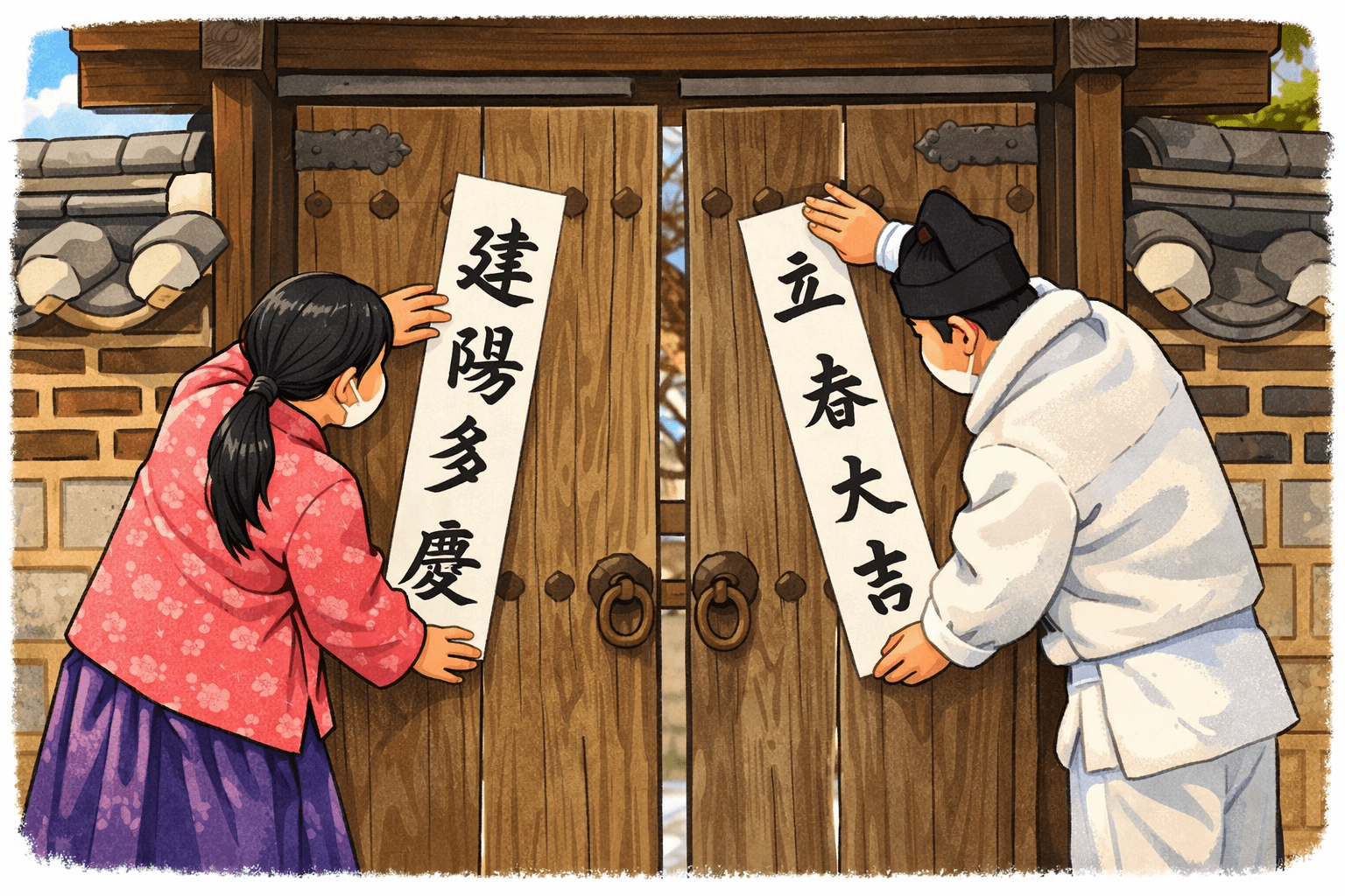 입춘대길 붙이는 방법 헷갈린다면｜건양다경 한자 뜻&middot;복혜구족 차이까지 정리