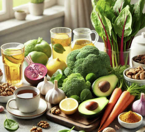 건강한 간을 위한 음식과 관련된 사진