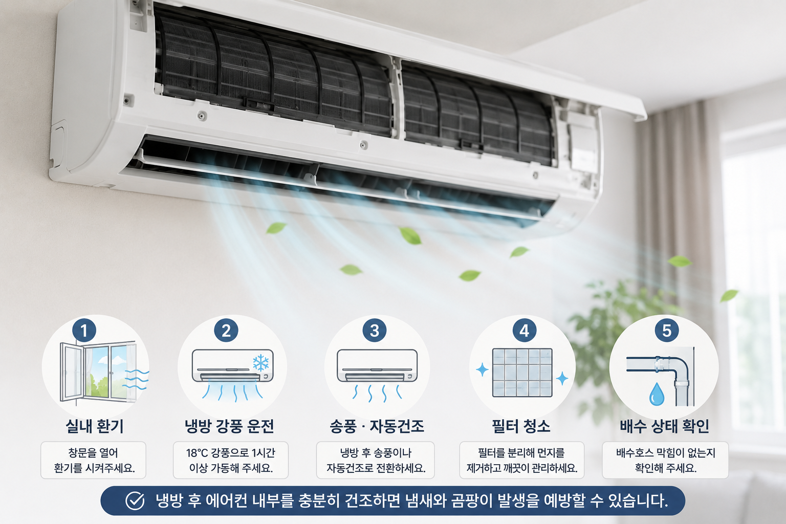 에어컨에서 시큼한 냄새 나는 이유, 집에서 냄새 없애는 방법