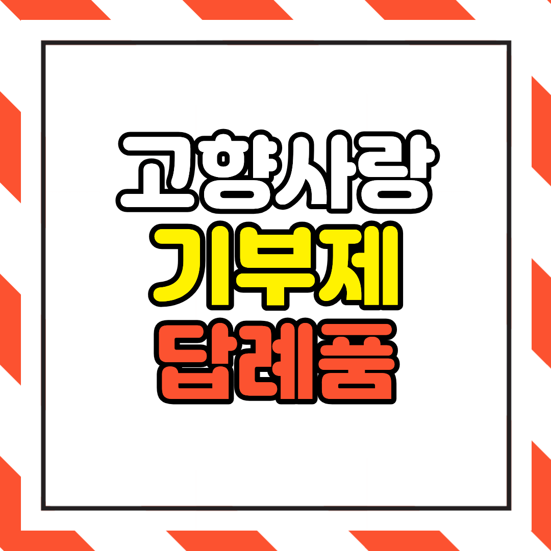 고향사랑기부제 답례품