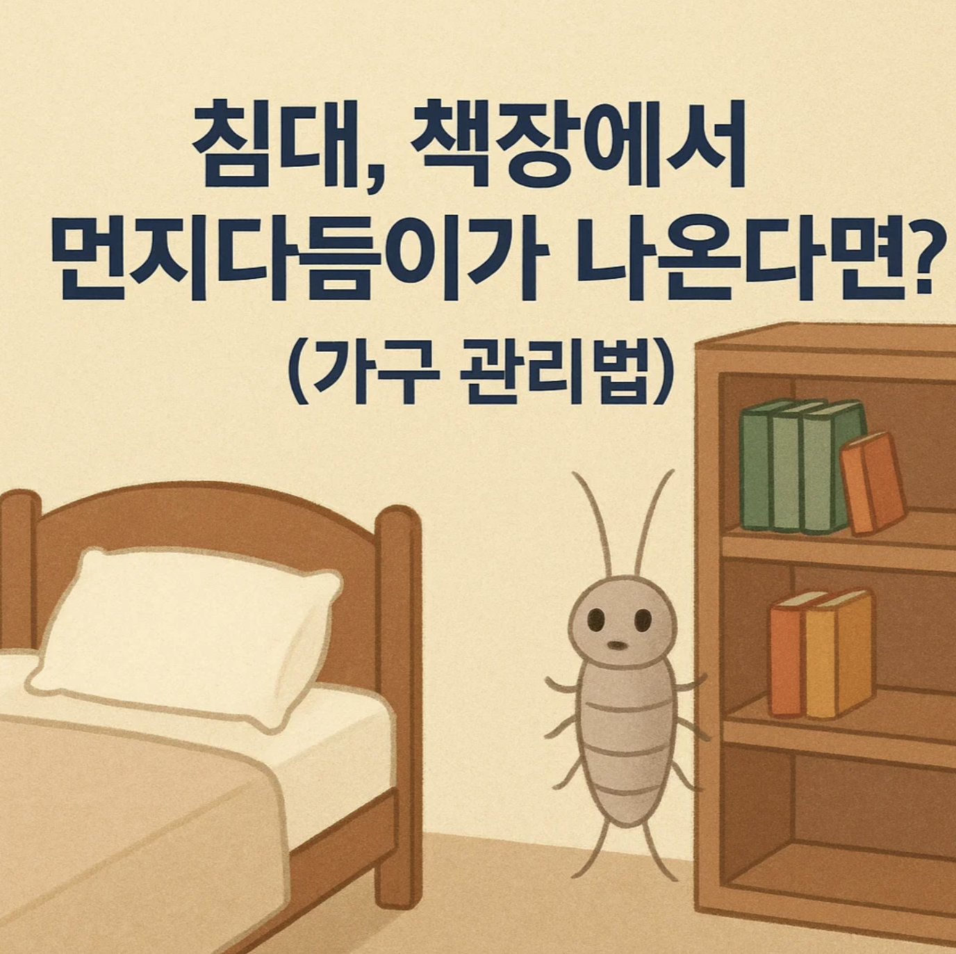 침대, 책장에서 먼지다듬이가 나온다면? (가구 관리법)