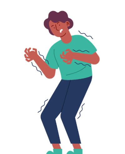 손발 저림 증상을 묘사한 일러스트 이미지 - 출처: 무료 이미지 사이트