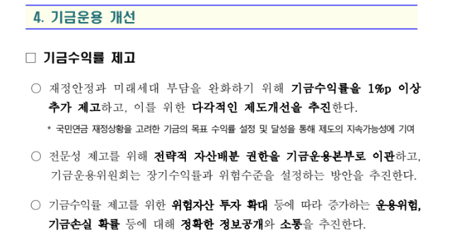 국민연금 개혁안 내용(적용시기)