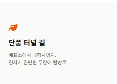 내장산 단풍축제 기간