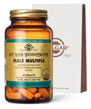 솔가 남성용 멀티비타민&미네랄 + 쇼핑백, 1개, 90정