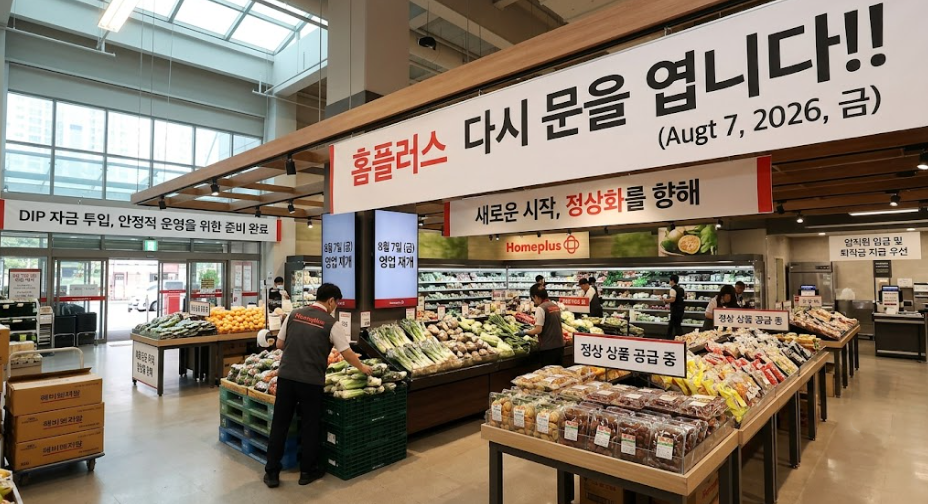 홈플러스 영업재개 (DIP자금, 공급정상화, 신뢰회복)
