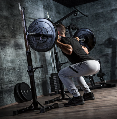 하체 운동기구 : 스쿼트 랙 하는 방법