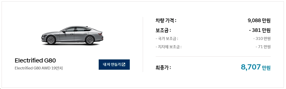 G80-전기차-보조금-가격-연비-제원