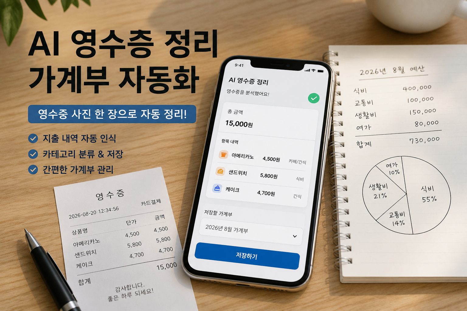 AI 영수증 정리 가계부 자동화
