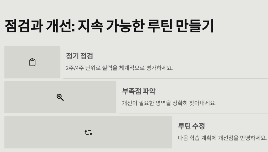 점검과 개선