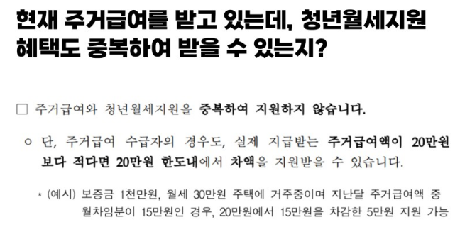 청년 월세 지원