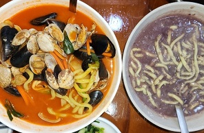 얼큰칼국수-팥칼국수