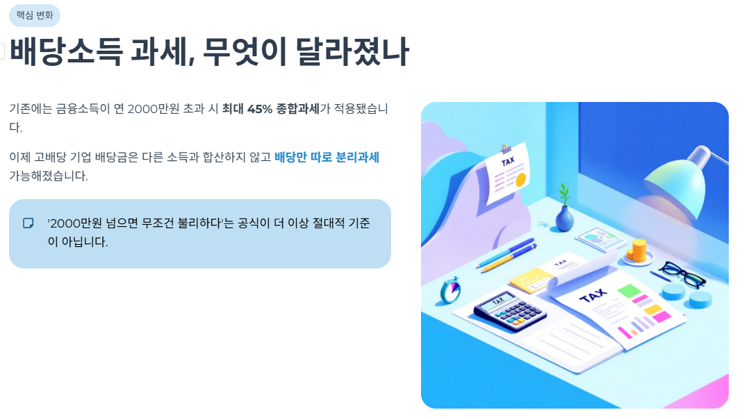 배당소득 과세, 무엇이 달라졌나