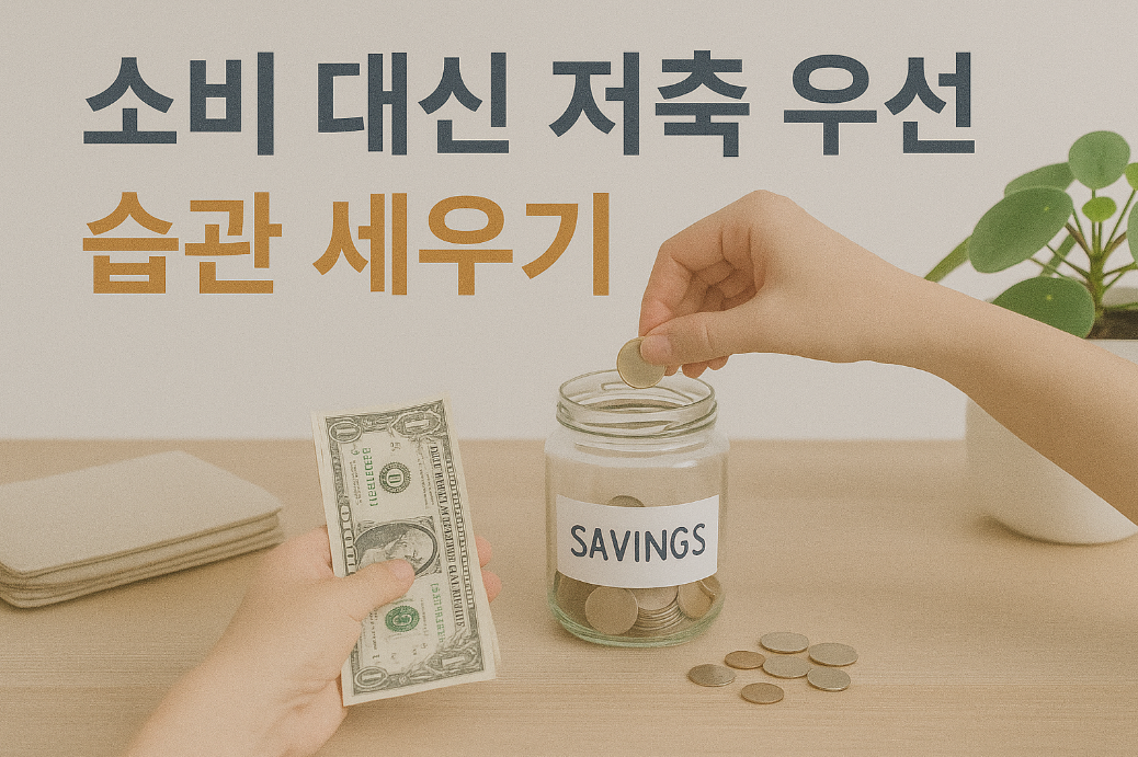 소비 대신 저축 우선 습관 세우기
