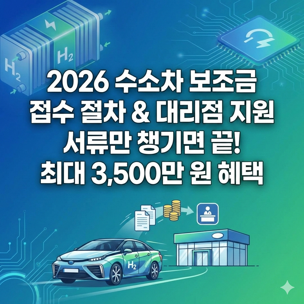 2026 수소차 보조금 접수절차 대리점 지원 서류만 챙기면 끝 최대 3,500만원 혜택