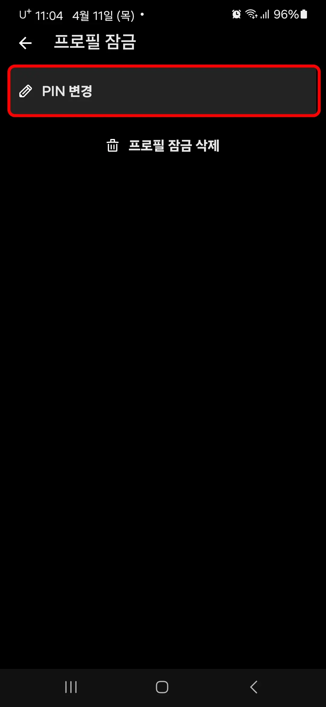 PIN 변경