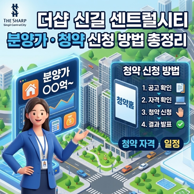 더샵 신길 센트럴시티 아파트 분양가 청약 신청 방법