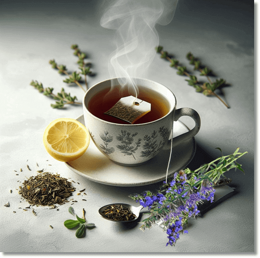 히솝 분말과 티백