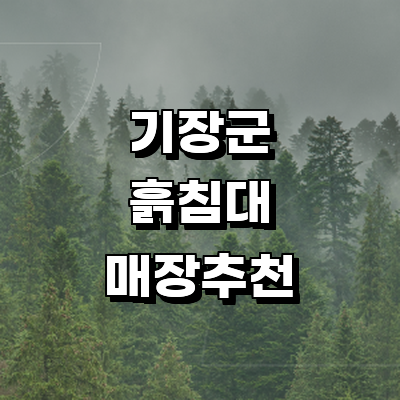 부산 기장군 흙침대