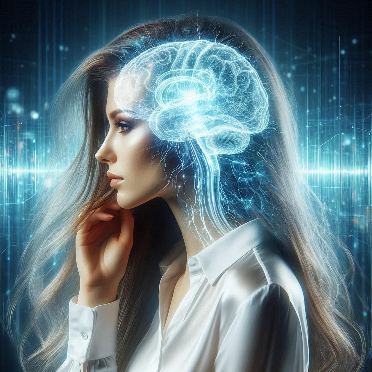 장내 세균과 뇌의 연결을 시각화한 일러스트 이미지. gut-brain axis를 통해 감정에 영향을 주는 구조를 표현.