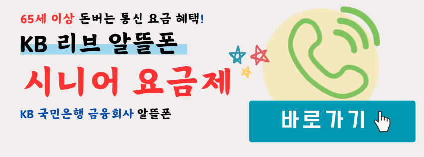 skt 시니어 요금제 kb 금융 리브엠 모바일 알뜰폰