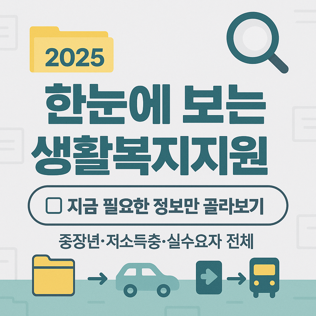 2025 생활복지 시리즈 모음집 🌿 중장년이 꼭 챙겨야 할 지원제도 총정리